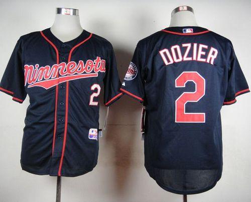 Twins #2 Brian Dozier Navy Blue Cool Base Stitched MLB Jersey